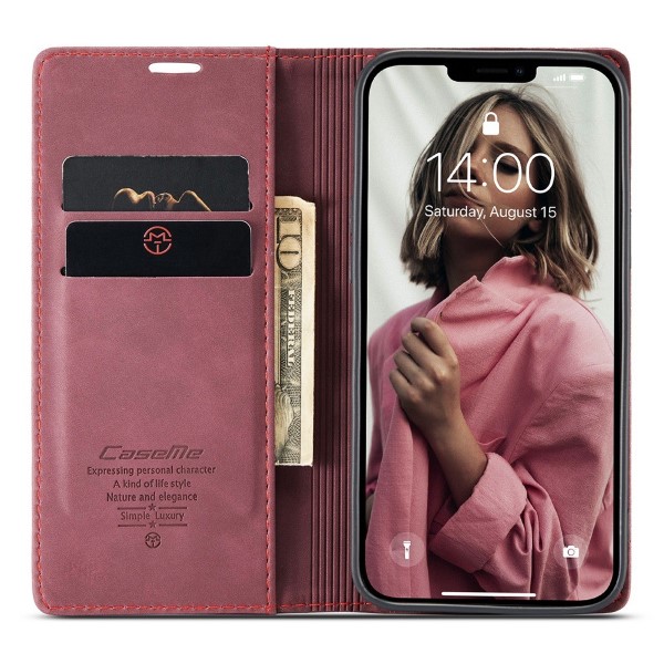 Pouzdro na iPhone 13 Pro Max CASEME červené