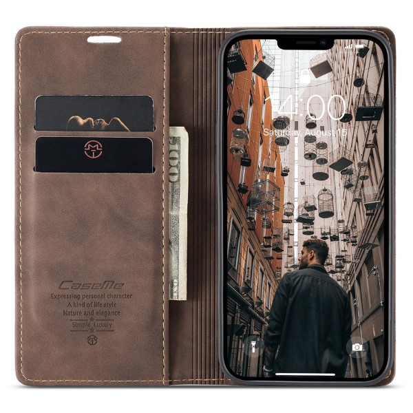 Pouzdro na iPhone 13 Pro Max CASEME hnědé
