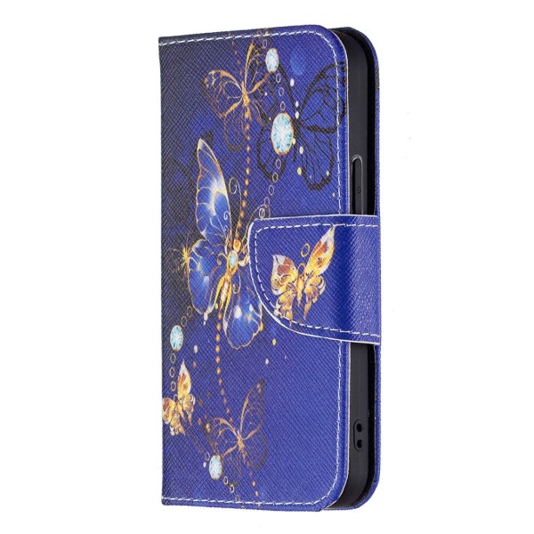 Pouzdro pro iPhone 13 Mini Motýl fialové