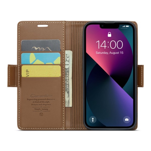 Pouzdro na iPhone 14 Plus CASEME smooth hnědé