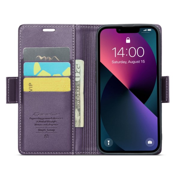 Pouzdro na iPhone 14 Plus CASEME smooth fialové