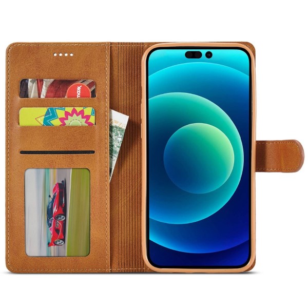 Pouzdro LC.IMEEKE pro iPhone 14 Plus světle hnědé