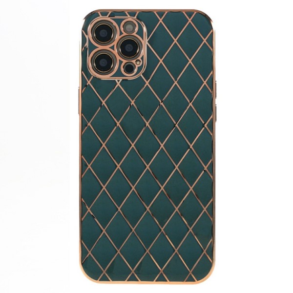 Kryt na iPhone 14 Plus Electroplated rhombus zelený