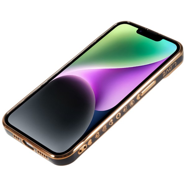 Kryt na iPhone 14 Plus Electroplated srdíčko bílý
