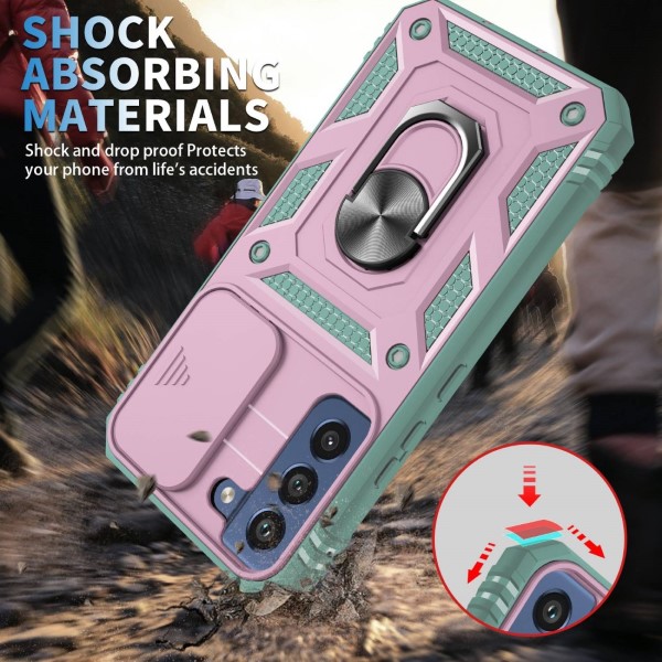 Kryt na Samsung Galaxy S22 odolný s krytkou na fotoaparát růžový