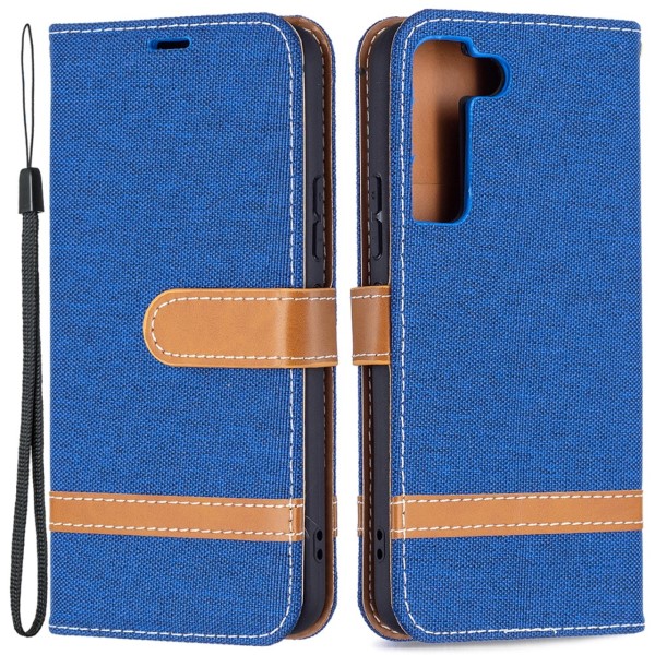 Pouzdro na Samsung Galaxy S22 Jeans modré