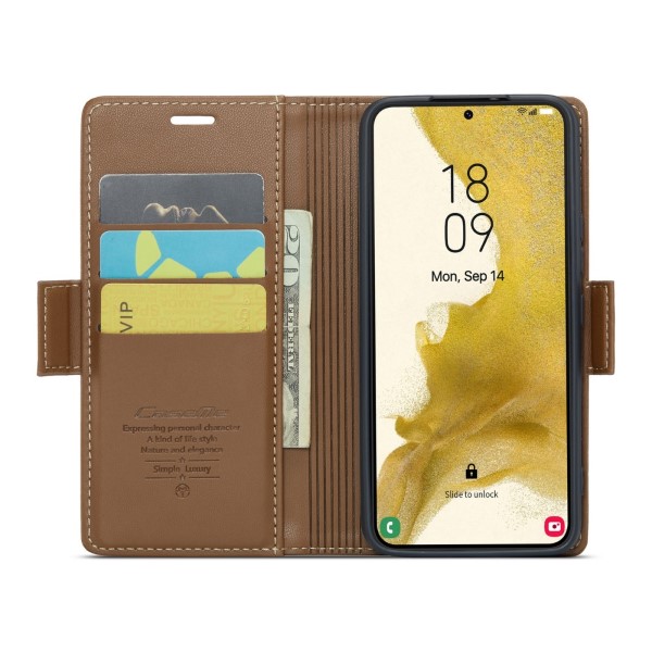 Pouzdro na Samsung Galaxy S22 Plus CASEME smooth hnědé