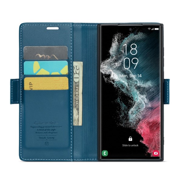 Pouzdro na Samsung Galaxy S22 Ultra CASEME smooth modré