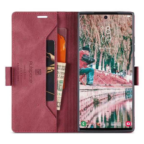 Pouzdro na Samsung Galaxy S22 Ultra AUTSPACE červené