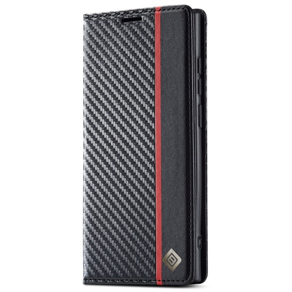 Pouzdro na Samsung Galaxy S22 Ultra LC.IMEEKE Carbon horizontal černé
