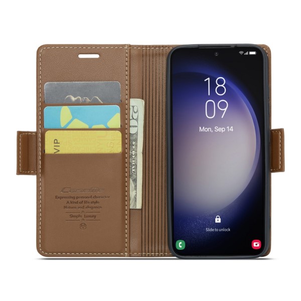 Pouzdro na Samsung Galaxy S23 CASEME smooth hnědé