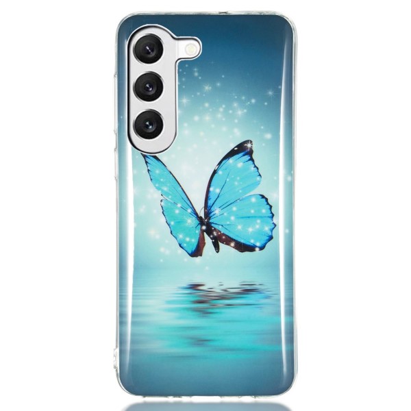 Kryt na Samsung Galaxy S23 svítící Motýl a hvězdy