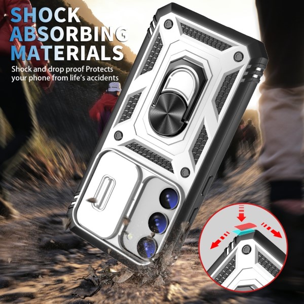 Kryt na Samsung Galaxy S23+ odolný s krytkou na fotoaparát bílý