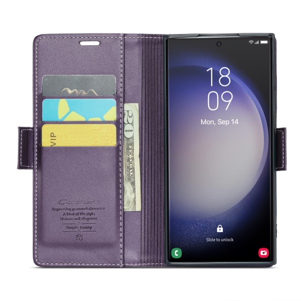 Pouzdro na Samsung Galaxy S23 Ultra CASEME smooth fialové