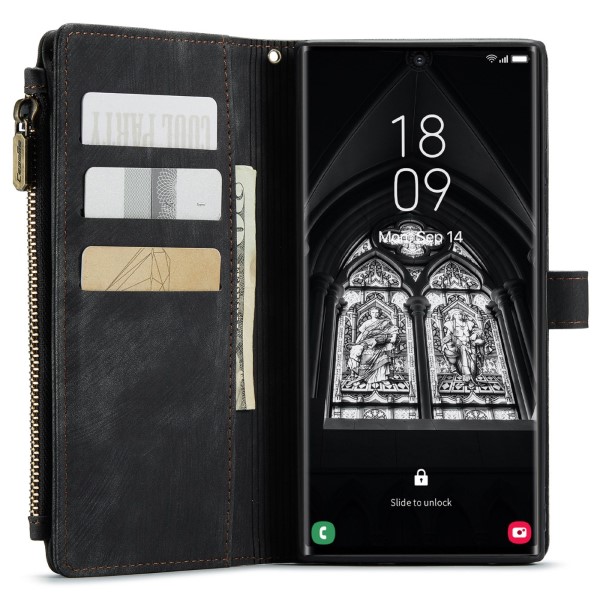 Pouzdro na Samsung Galaxy S23 Ultra CASEME Deluxe černé