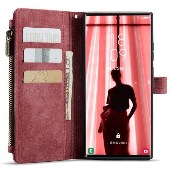 Pouzdro na Samsung Galaxy S23 Ultra CASEME Deluxe červené