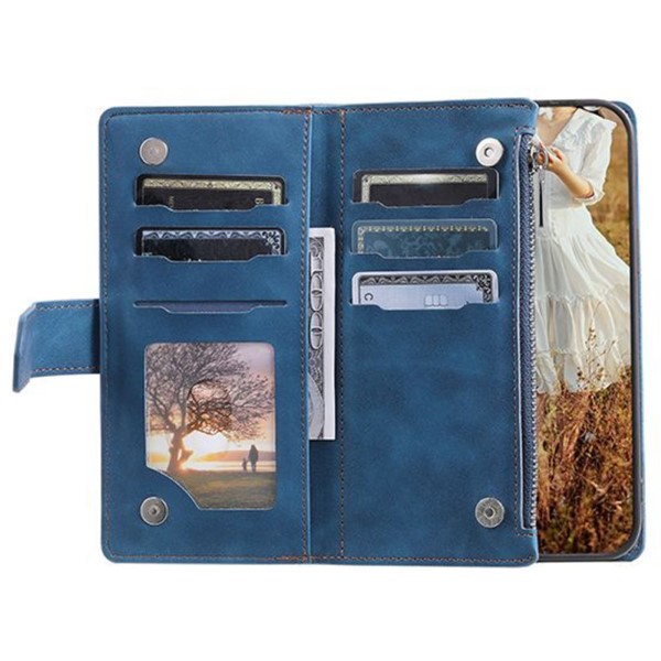 Pouzdro na Samsung Galaxy S23 Ultra Luxury Double Layer modré