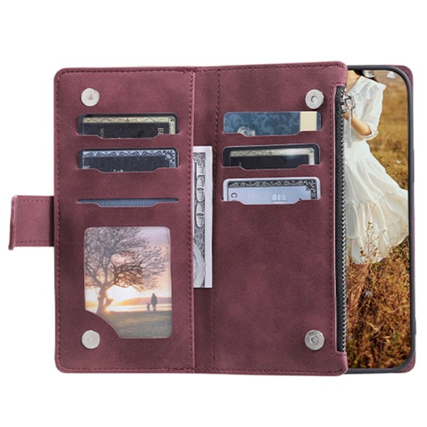 Pouzdro na Samsung Galaxy S23 Ultra Luxury Double Layer vínové