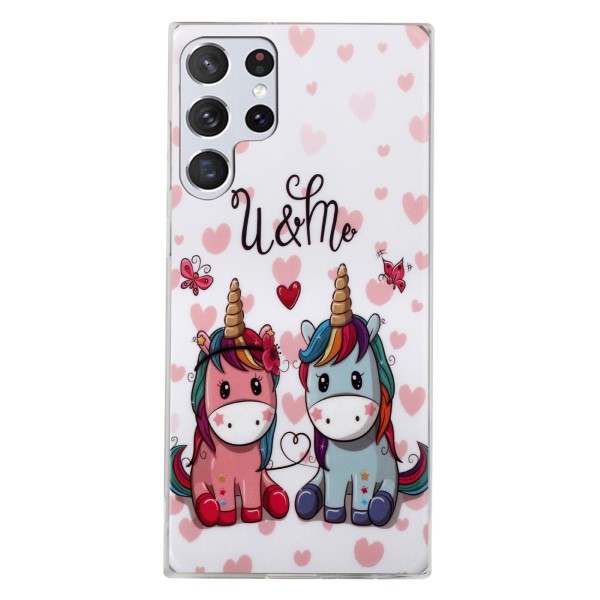 Kryt na Samsung Galaxy S23 Ultra svítící Jednorožci