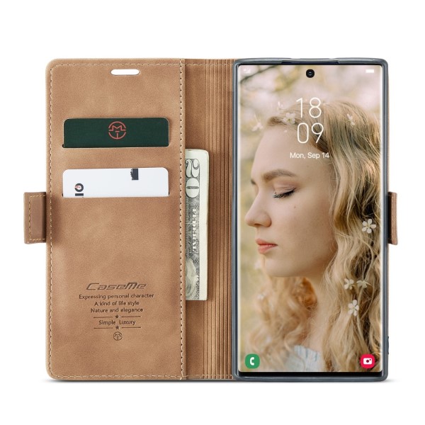 Pouzdro na Samsung Galaxy S23 Ultra CASEME světle hnědý