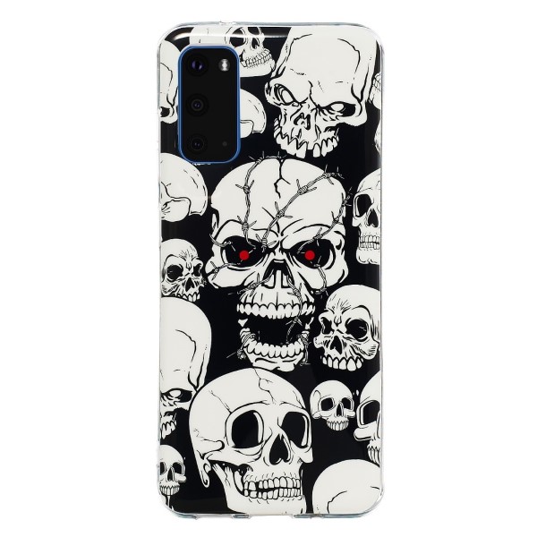 Kryt na Samsung Galaxy S20 svítící Lebky