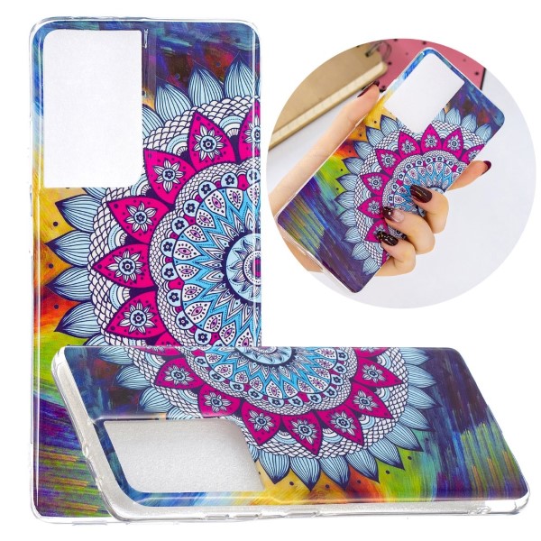 Kryt na Samsung Galaxy S21 Ultra svítící Mandala