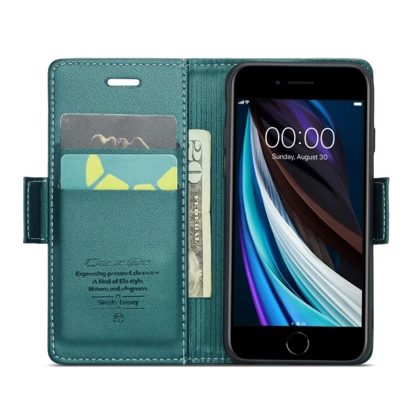 Pouzdro CASEME pro iPhone 7 / 8 / SE (2020/2022) Smooth zelené