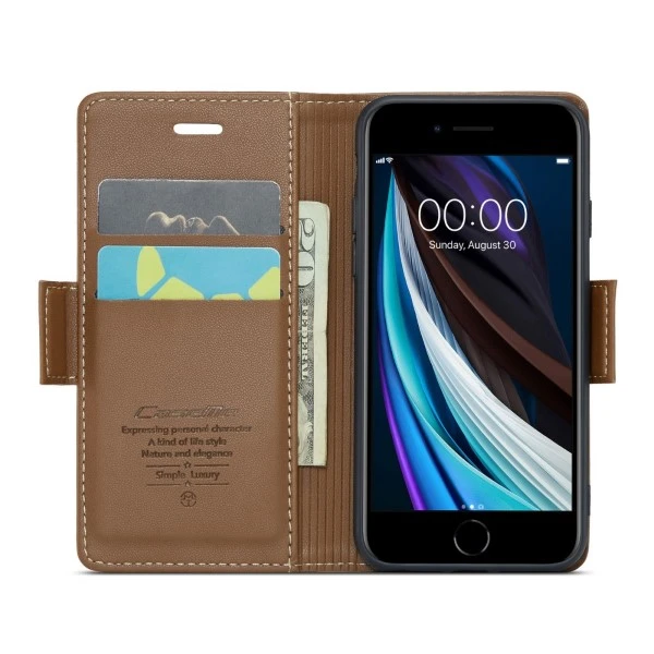 Pouzdro CASEME pro iPhone 7 / 8 / SE (2020/2022) Smooth hnědé