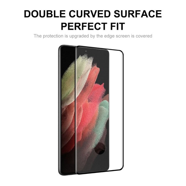 Tvrzené sklo na Samsung Galaxy S21 Ultra(podpora odemykání otiskem prstu) černé