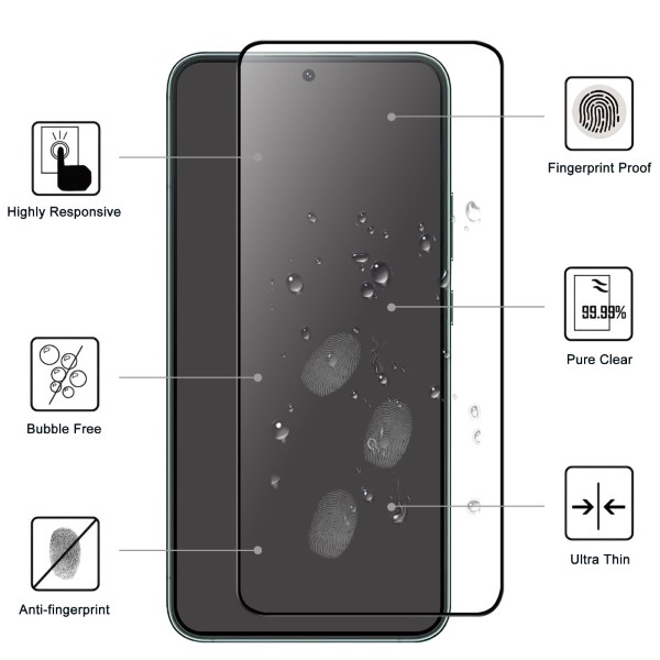 Tvrzené sklo na Samsung Galaxy S22 Plus  (podpora odemykání otiskem prstu) černé
