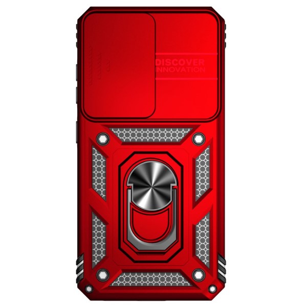 Kryt na Samsung Galaxy S23 FE odolný s krytkou na fotoaparát červený