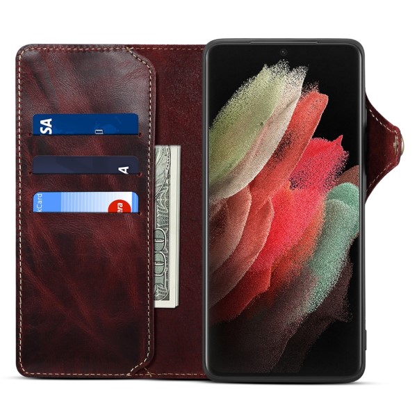 Pouzdro kožené Denior na Samsung Galaxy S23 Ultra červené