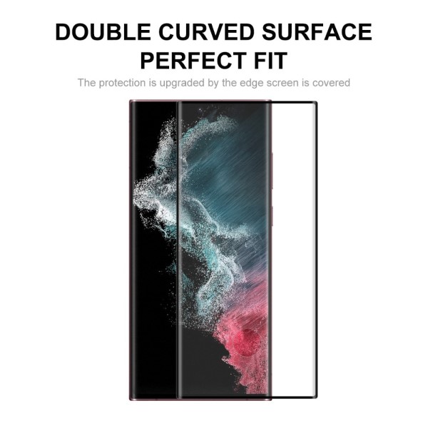 Tvrzené sklo na Samsung Galaxy S22 Ultra (podpora odemykání otiskem prstu) černé