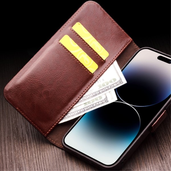 Pouzdro kožené QIALINO na iPhone 14 Pro Max černé