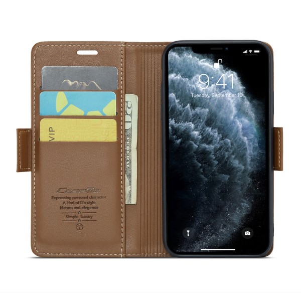 Pouzdro na iPhone 11 Pro Max CASEME smooth hnědé
