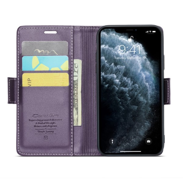 Pouzdro na iPhone 11 Pro Max CASEME smooth fialové