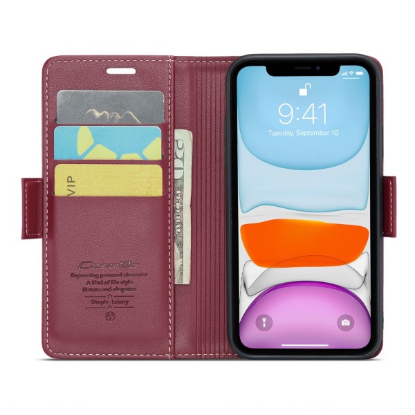 Pouzdro pro iPhone 11 CASEME Smooth červené
