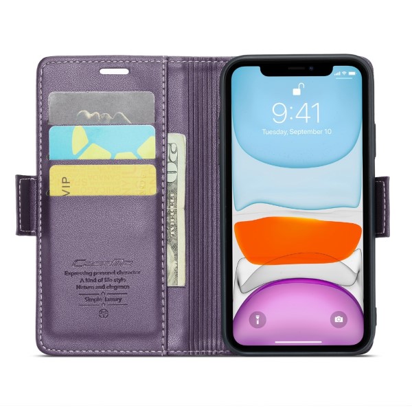 Pouzdro pro iPhone 11 CASEME Smooth fialové
