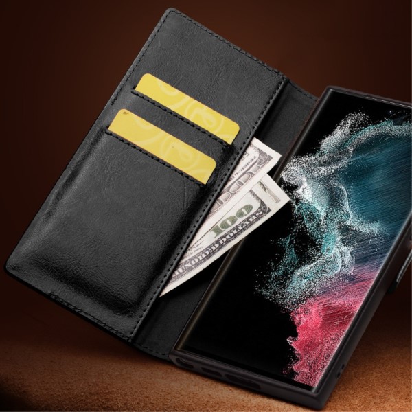 Pouzdro kožené QIALINO na Samsung Galaxy S22 černé