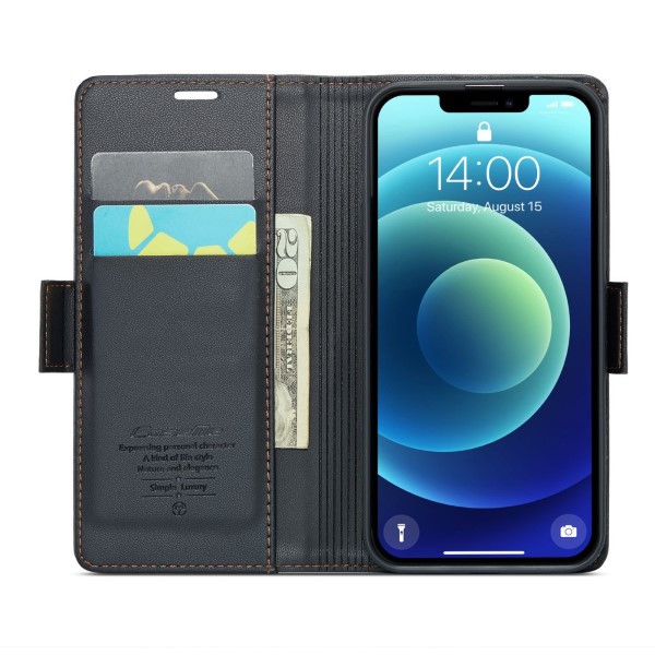 Pouzdro pro iPhone 12 Mini CASEME Smooth černé