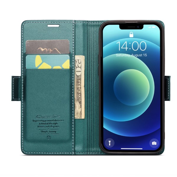 Pouzdro pro iPhone 12 Mini CASEME Smooth zelené