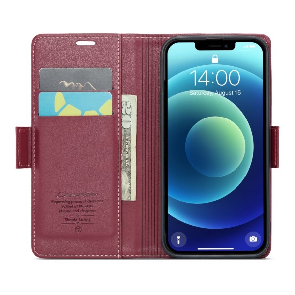 Pouzdro pro iPhone 12 Mini CASEME Smooth červené