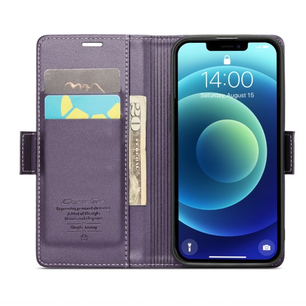 Pouzdro pro iPhone 12 Mini CASEME Smooth fialové
