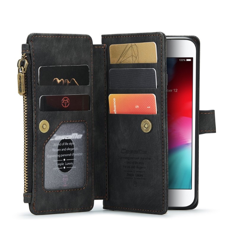 Pouzdro pro iPhone 7 / 8 / SE ( 2020 / 2022 ) Luxury Double Layer černé