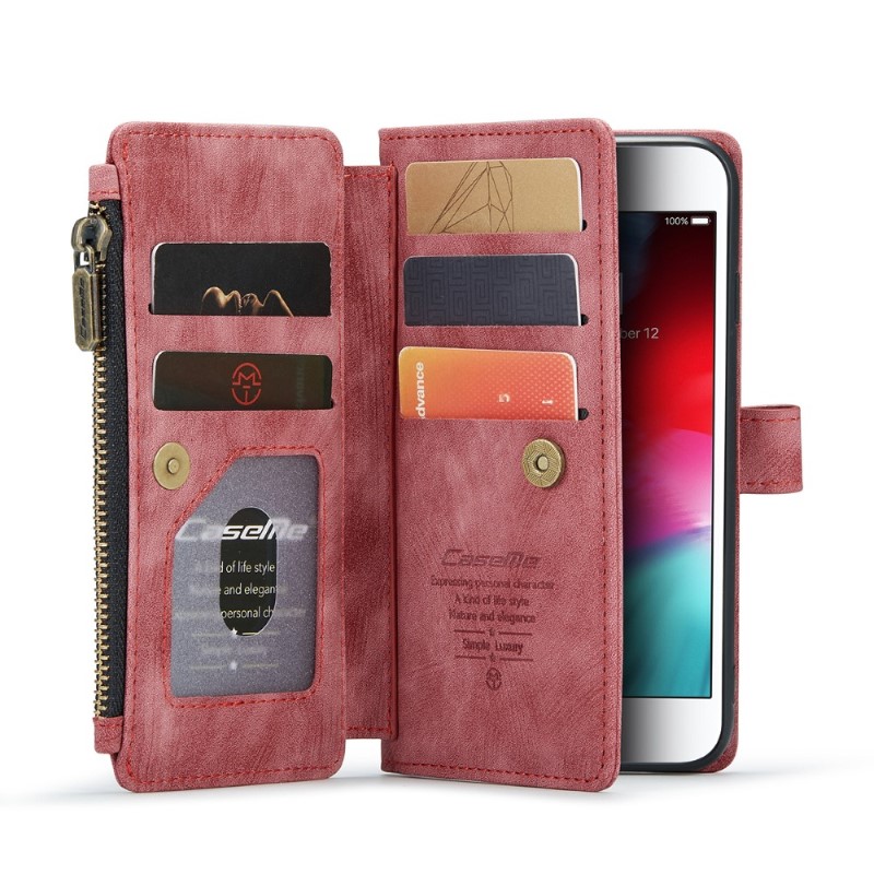 Pouzdro pro iPhone 7 / 8 / SE ( 2020 / 2022 ) Luxury Double Layer červené