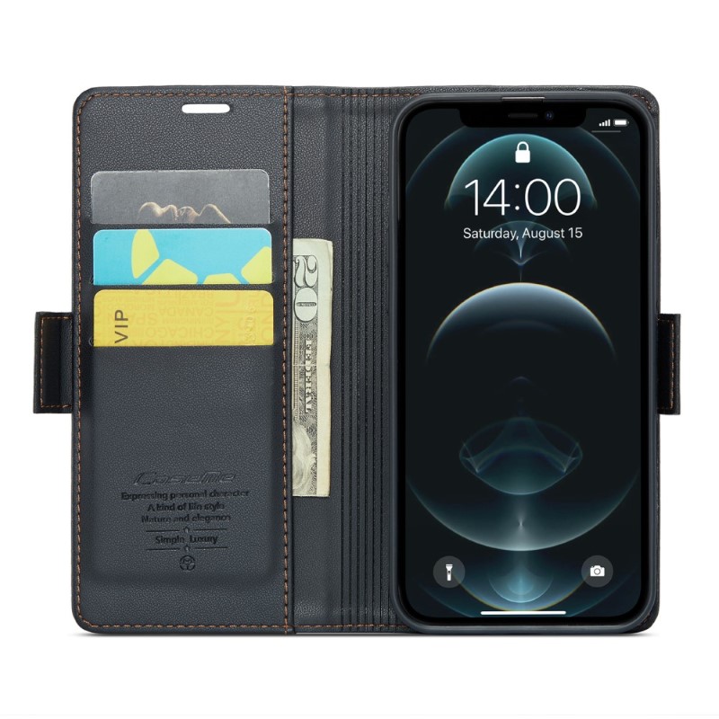 Pouzdro pro iPhone 12 / 12 Pro CASEME smooth černé