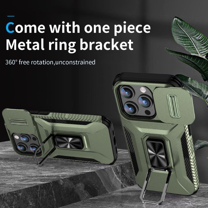 Kryt na iPhone 15 Pro Max odolný s krytkou na fotoaparát zelený