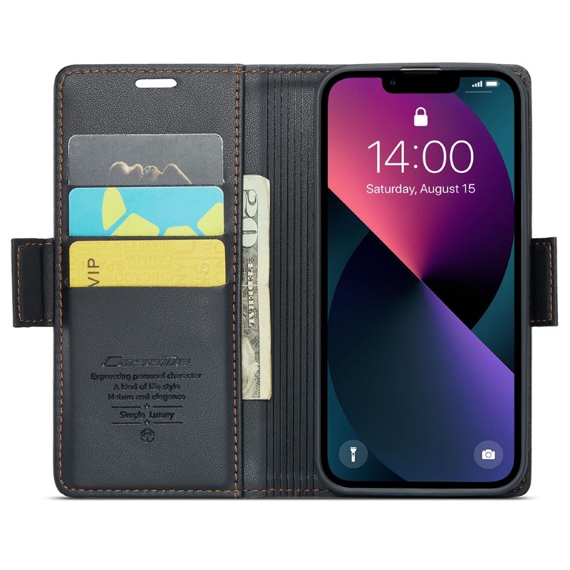 Pouzdro na iPhone 15 CASEME Smooth černé