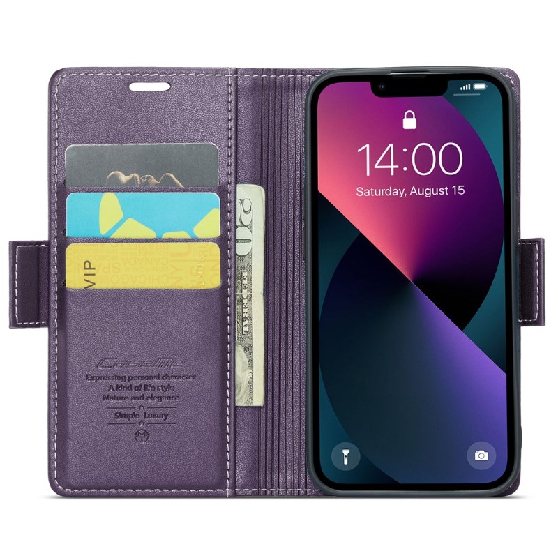 Pouzdro na iPhone 15 CASEME Smooth fialové