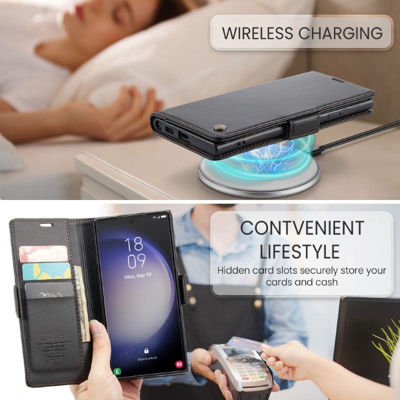 Pouzdro na Samsung Galaxy S24 Ultra CASEME smooth černé